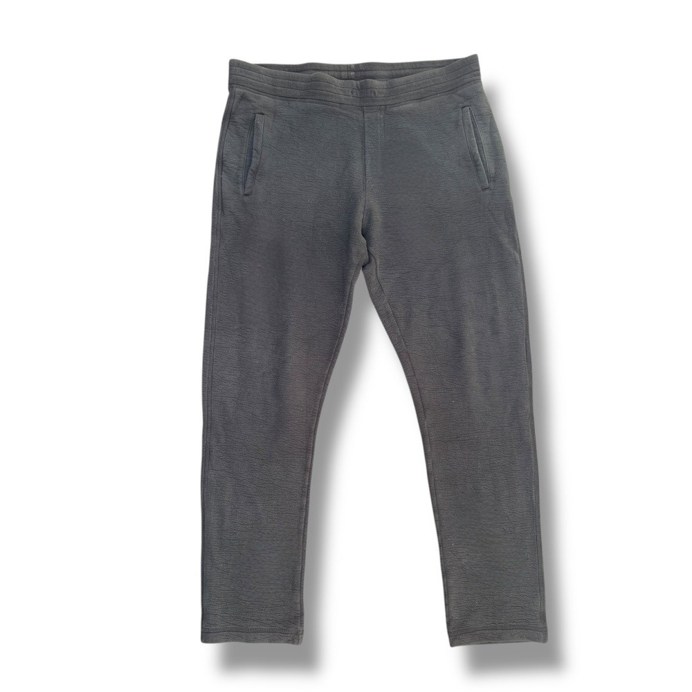 Lanvin Mens Textured Slim Fit Sweatpants Dark Gray Made in Italy Size‎ S